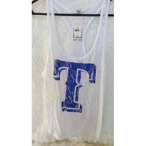 Pink/ VS Texas Rangers tank top